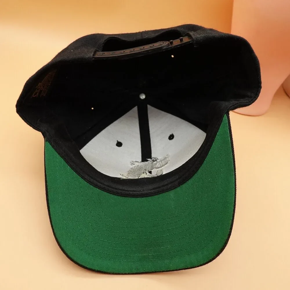 Angry Dog Hat Cap Snap Back Embroidered Cartoon Graphic Yupoong Mens Classic